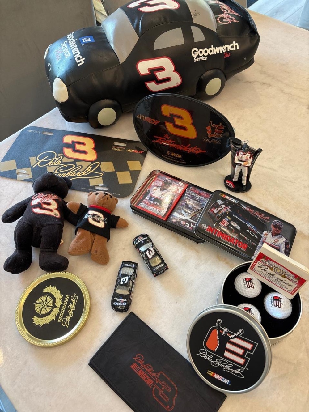 Dale Earnhardt #3 NASCAR Vintage Collector Lot Goodwrench RCR Diecast Plush #N07